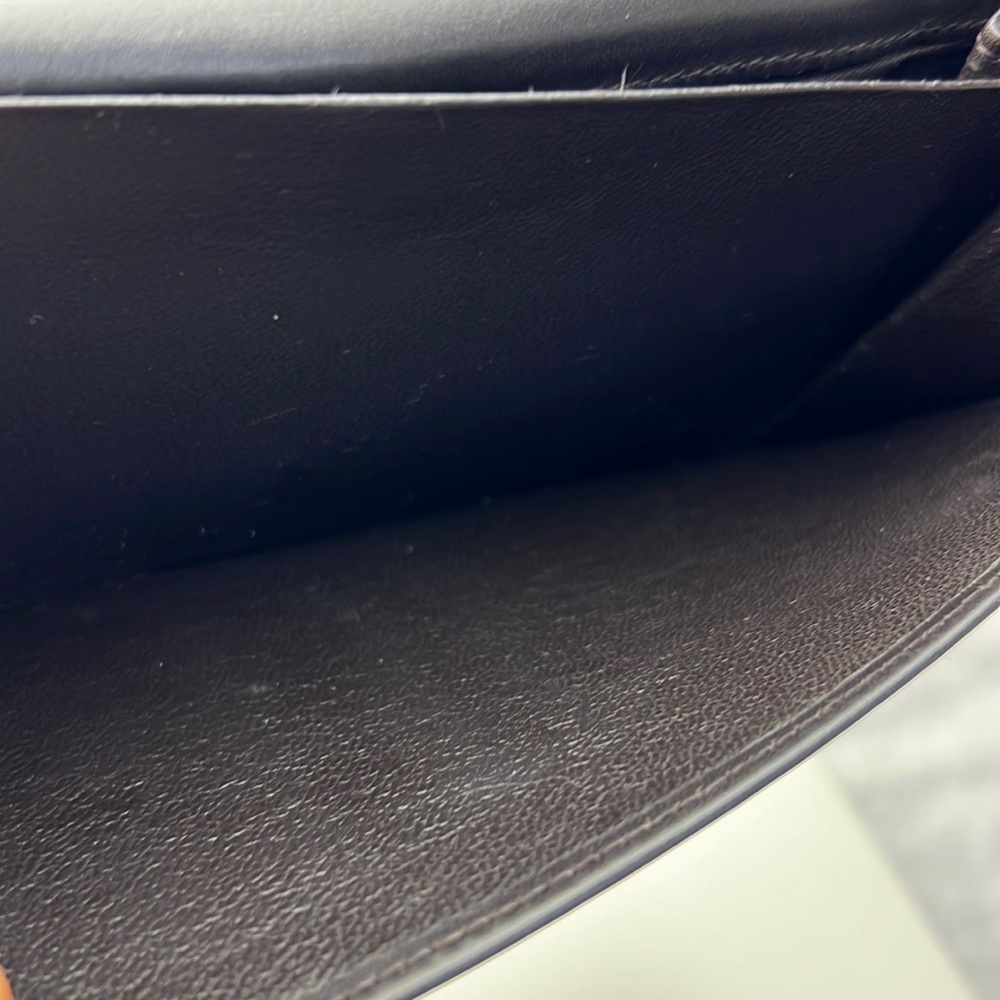 Auth. GUCCI GG Logo Canvas & Leather Long Bi-fold Wallet Brown Black Monogram - Picture 17 of 17